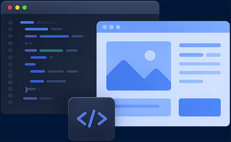 Code editor and website preview