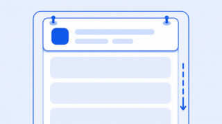 Sticky panel pinned near the top inside a larger scrolling container