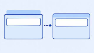 A heading box with a top margin extending outside a parent section beside the same spacing contained inside the section as padding.
